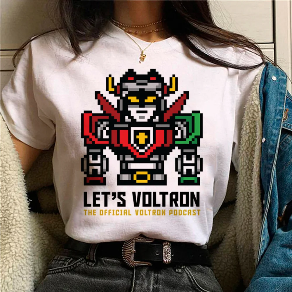 Voltron T Shirt Donna Graphic Harajuku Tee Girl Graphic Designer Y2K Clothes
