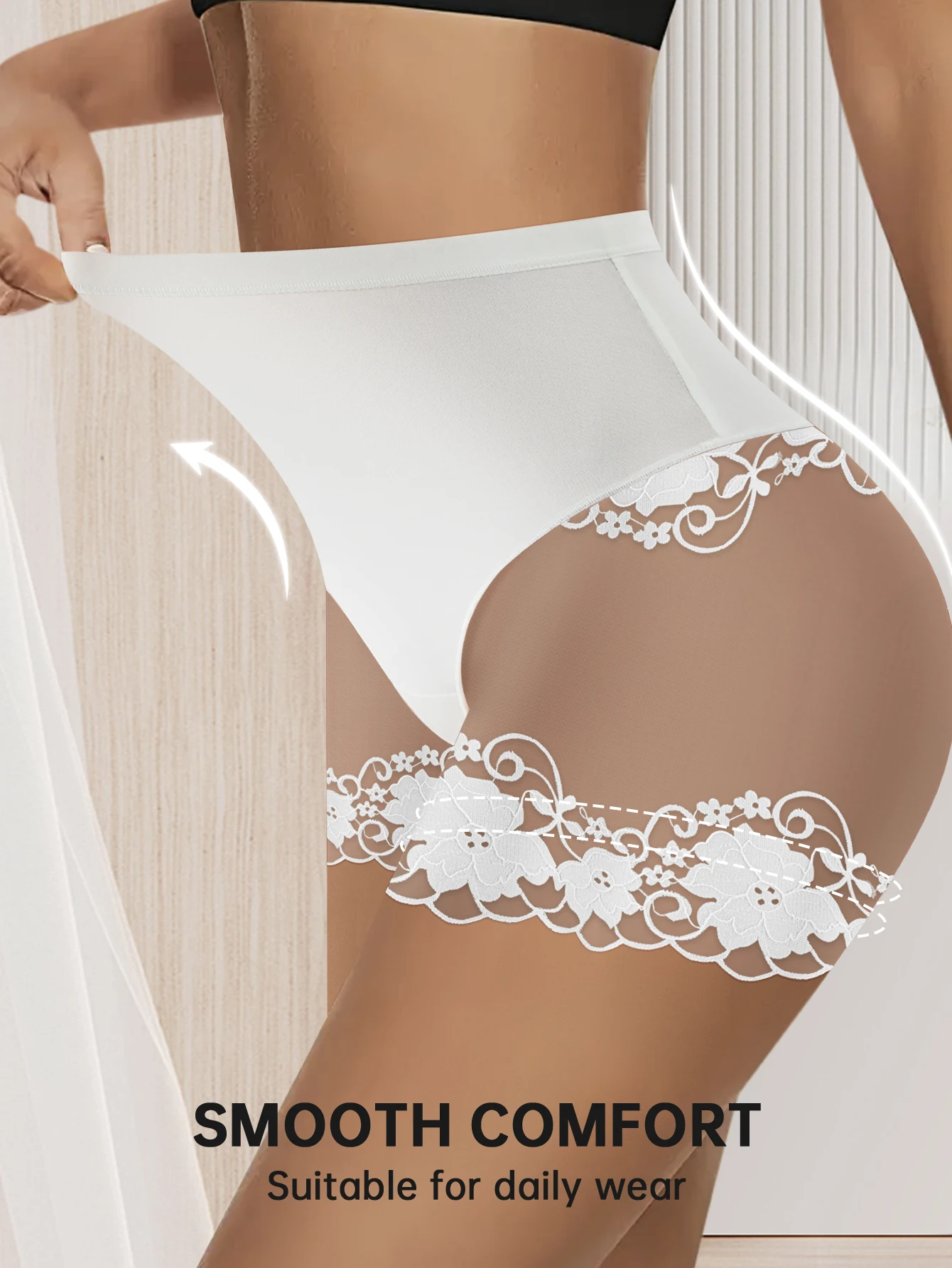 2-Pack Women’s Transparent Boyshorts - Lightweight, Breathable, Mid-Waist Tummy Control, Perfect for Romantic Dates and Everyday 6