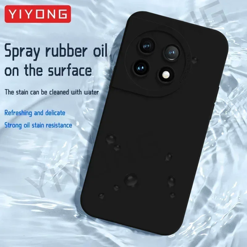 Premium YIYONG Square Liquid Silicone Soft Case - Sleek and Protective Cover