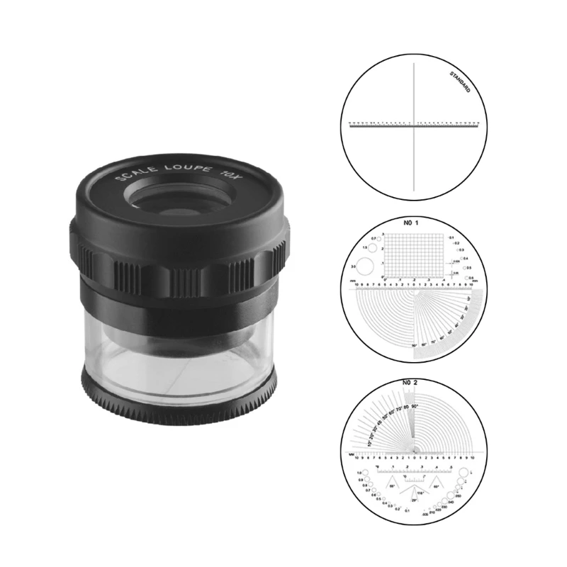 

10xScale Stand Magnifier Desktop Magnifying Glass Portable Cylinder Optical Magnifying Lens Jeweler Loupe Reading