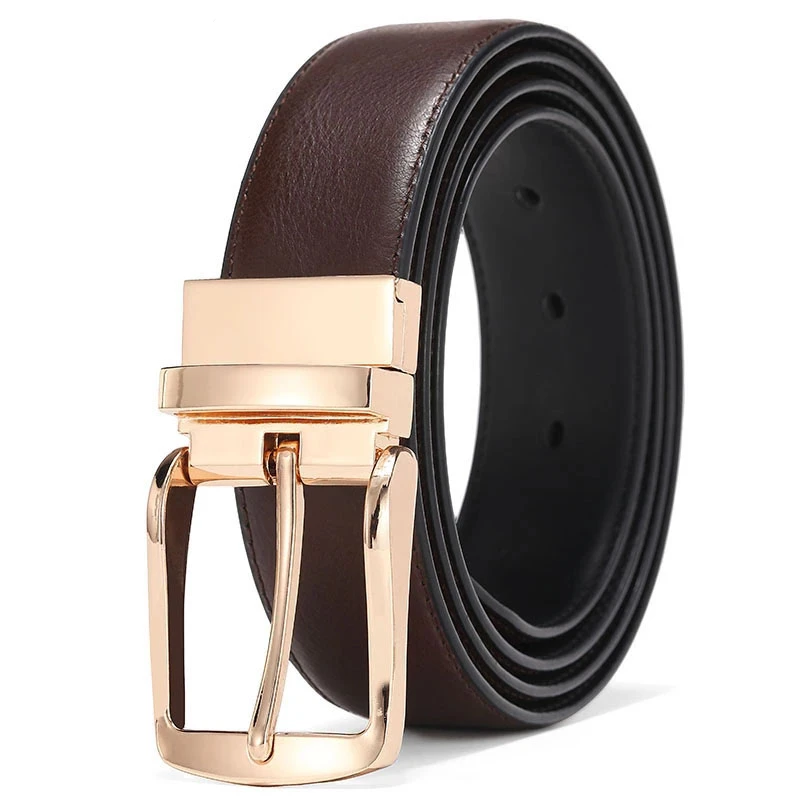 

New Men Reversible Dress Belts Simplicity Casual High Quality Belt Genuine Leather Belt Male Vintage Luxury Coolerfire HQ108