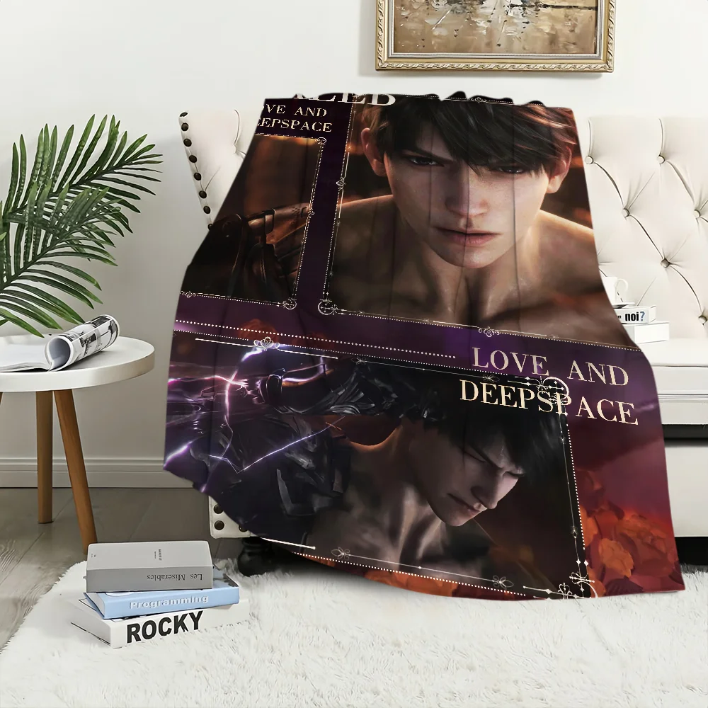 Game L-Love and Deepspace caleb Warm Soft Plush Nap Blankets Sofa rug for Living Room Office Bedroom Home Travel Birthday Gifts 3