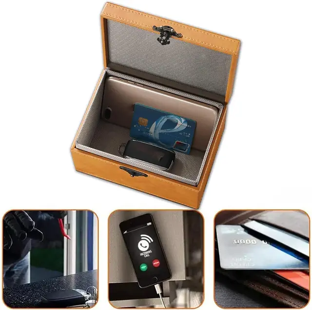 Faraday Box for Car Keys RFID Blocking Box Anti-Theft Keyless Fob Protector Approved Large Car Key Safe 2