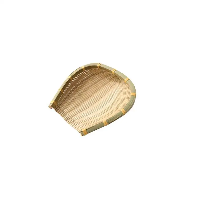 

Бамбуковая плетеная корзина для дома, открытое бамбуковое сито, ручная плетеная сушка, бамбуковая корзина для хранения фруктов и овощей