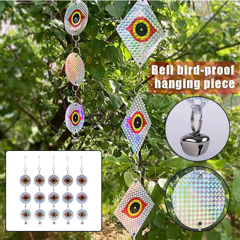 Bird Reflector Double Sided Design Hanging Reflector Board Garden Bird