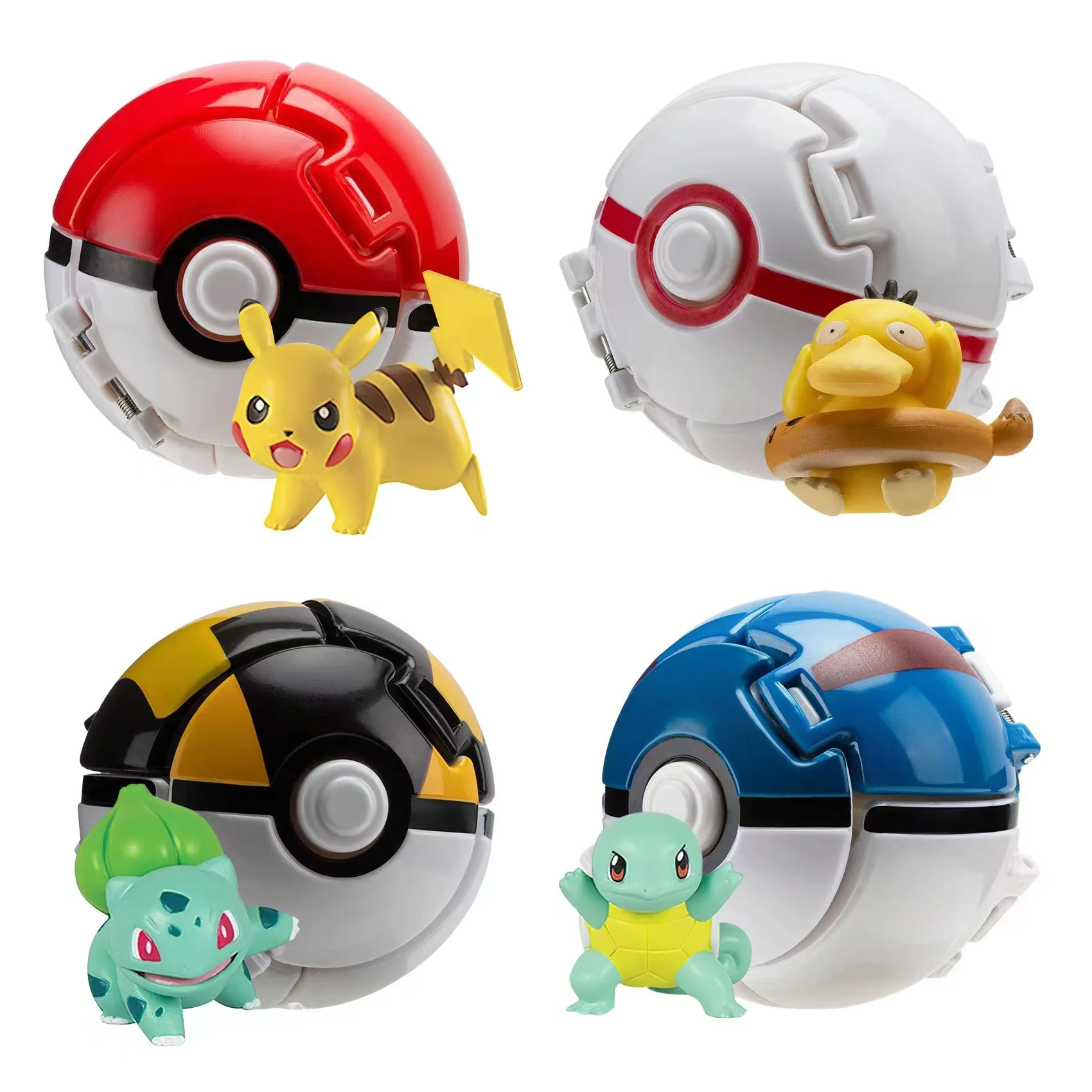 

TAKARA Tomy Pokemon Ball Pokeball Anime Figure Pikachu Squirtle Pocket Monster Variant Pokémon Elf Ball Toy Action Model Gifts