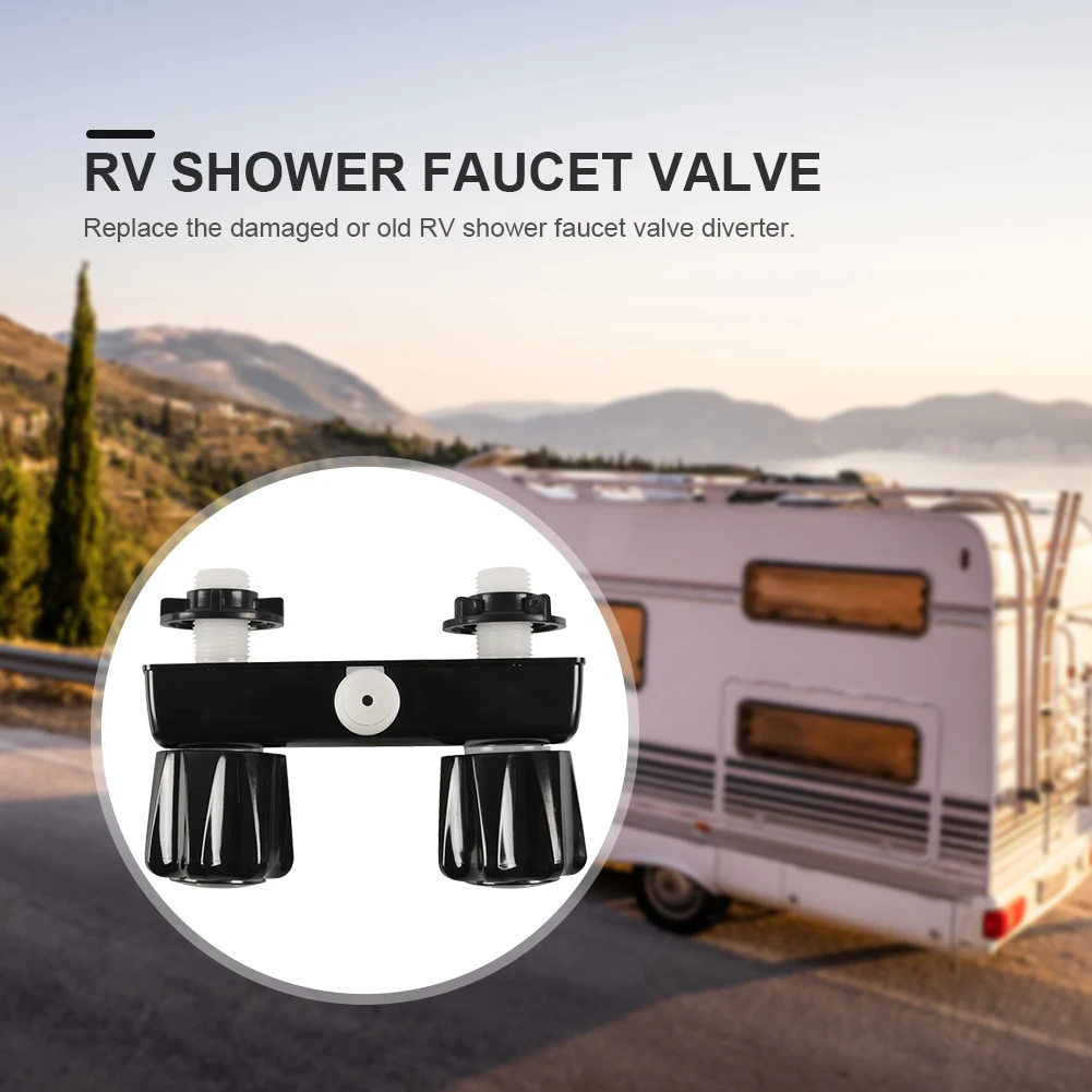 Mixing Valve ABS Plastic Surface Shower Valve for Bathroom Shower (Black)
