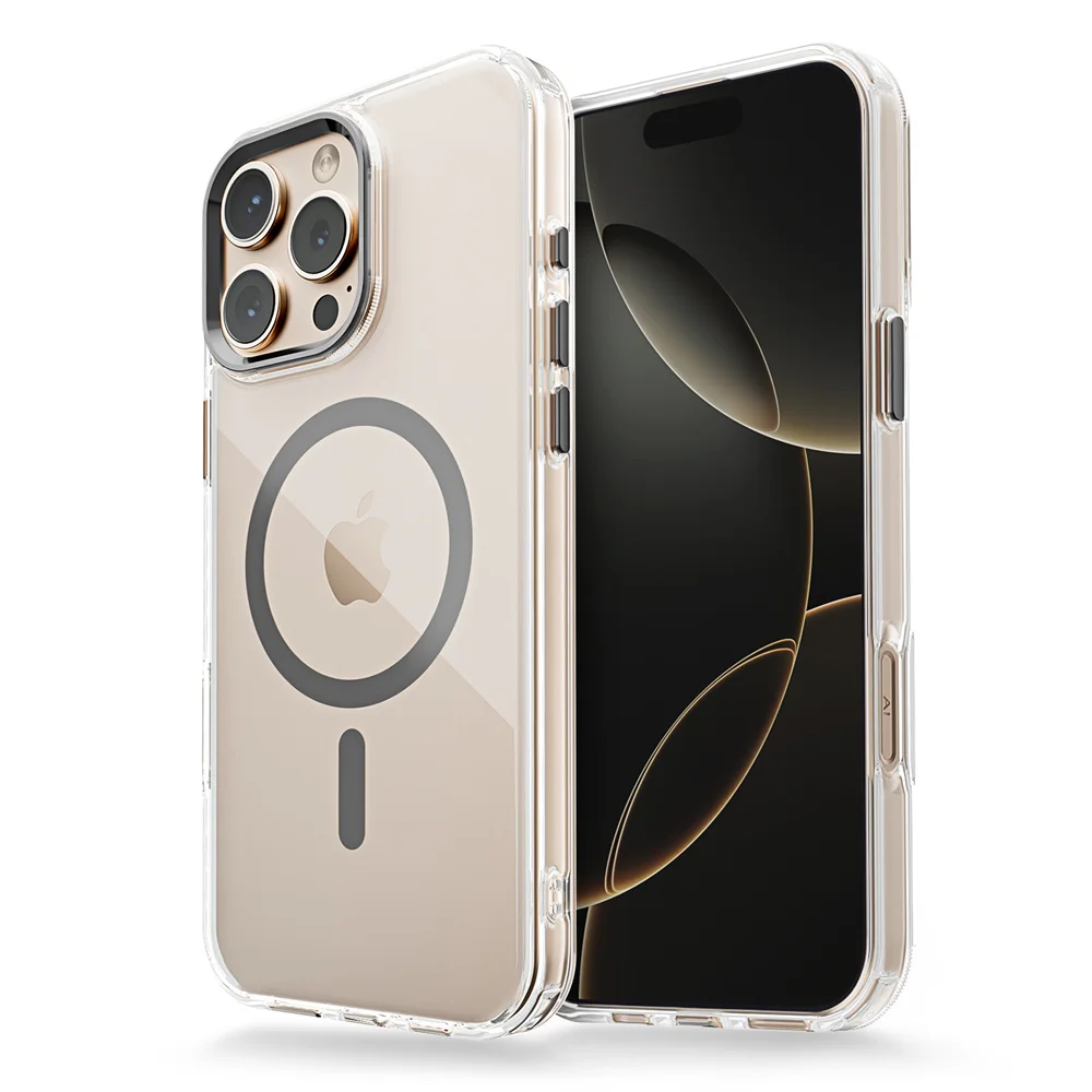 Luxury Magnetic Shockproof Phone Case with Magsafe Compatibility and Wireless Charging