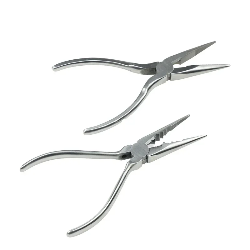 

1pcs Stainless Steel Orthopedics Vise Needle Nose Pliers with Serrated Jaws Bone Forcep Veterinary Orthopedics Instrument