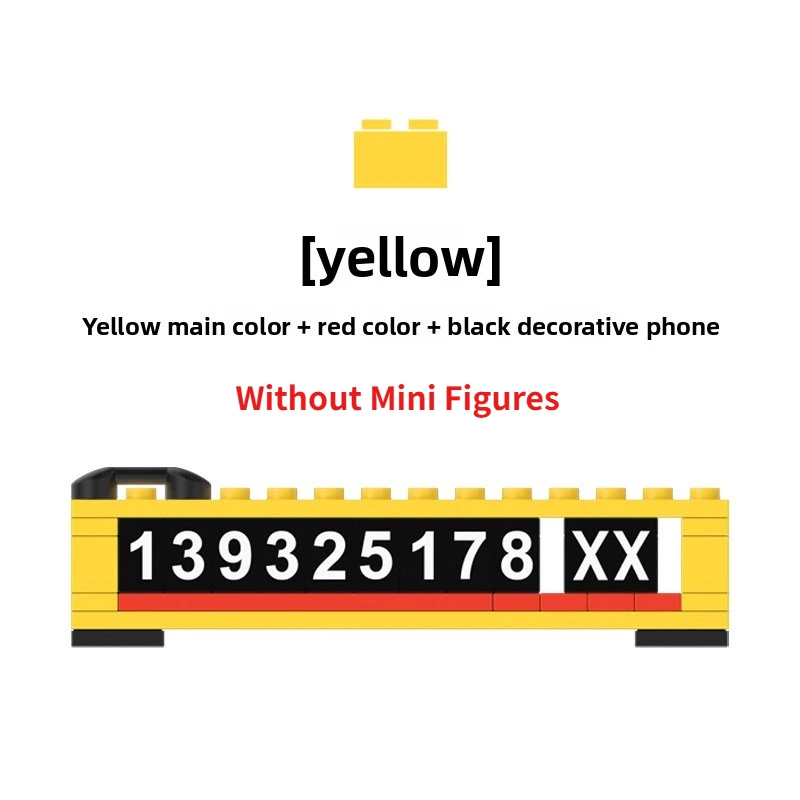 Modular Car Parking Number Plate with Concealable Phone Sign & DIY Decor Ornament