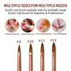 ANGNYA Kolinsky Sable Acrylic Brush Size 8#/10# Acrylic Brush Pro Rhinestone Metal Handle Kolinsky Sable Acrylic Nail Brushes 3