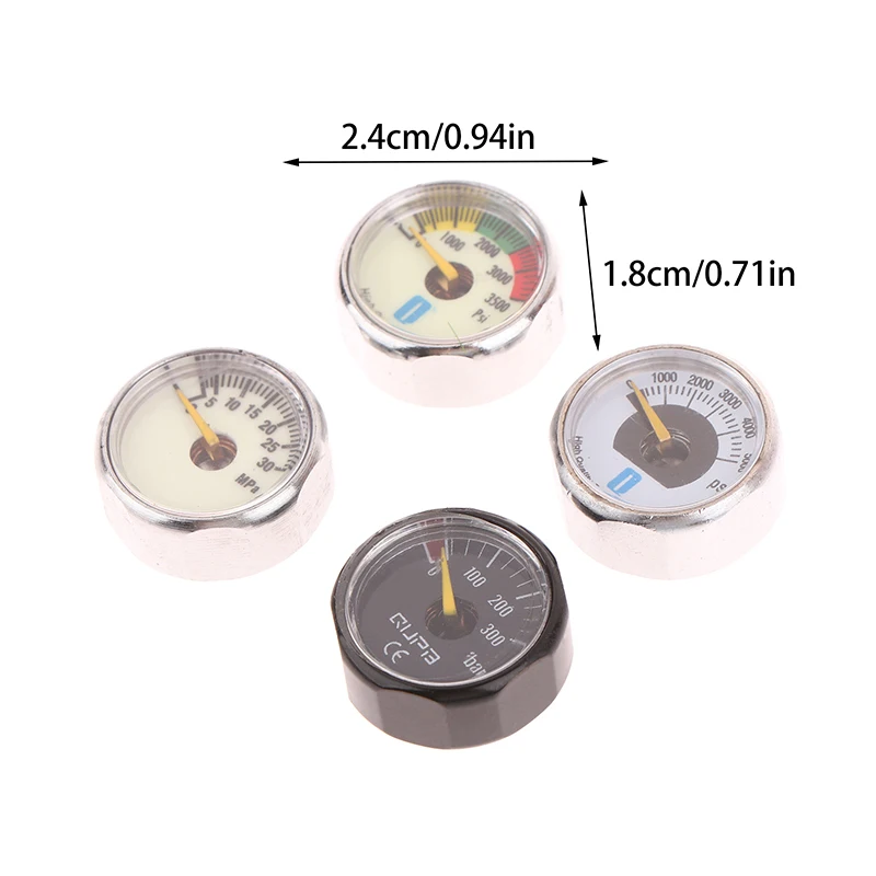 Air Mini Micro Pressure Gauge Manometer Thread M10 M8 5MPA 10MPA 20MPA 30MPA 35MPA 40MPA 300BAR 3500PSI 5000PSI 6000PSI