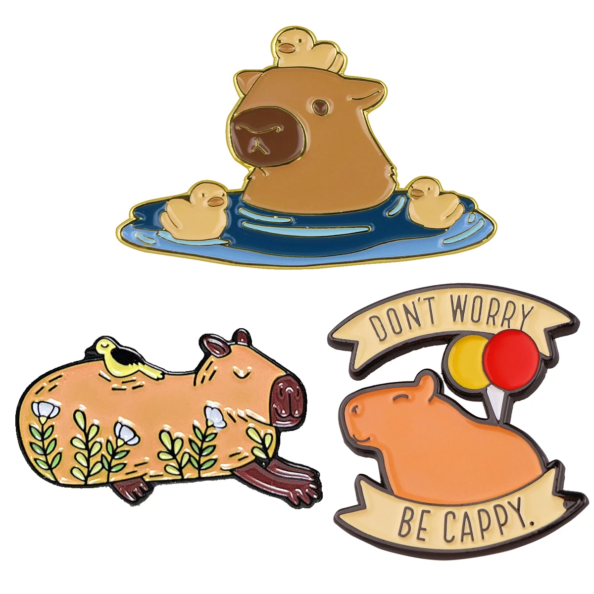 

Cartoon Capybara Cute Enamel Pin Brooch Pines Lapel Pins Badge on Backpack Costume Accessories Animal Jewelry Gifts for Friends