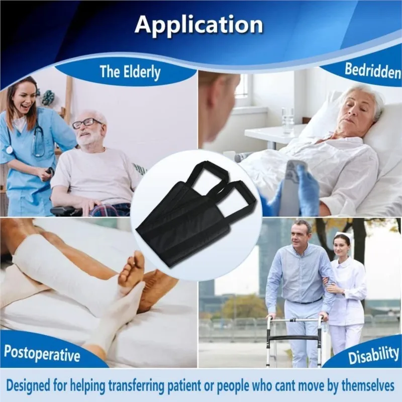 Transfer Nursing Sling for Patient Elderly Safety Lifting Aids Home Bed Assist Handle Back Lift Mobility Belt Gait Belts