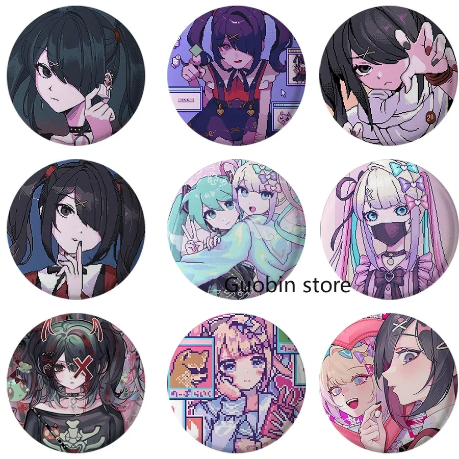 Anime Cartoon Pins Brooches Badges for Backpack Accessories 58mm