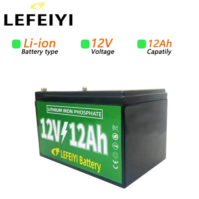 

12V 12Ah Lithium-ion Rechargeable Battery Pack for Children's Toy Car, Solar Street Lights Andother Small Equipment Power Supply