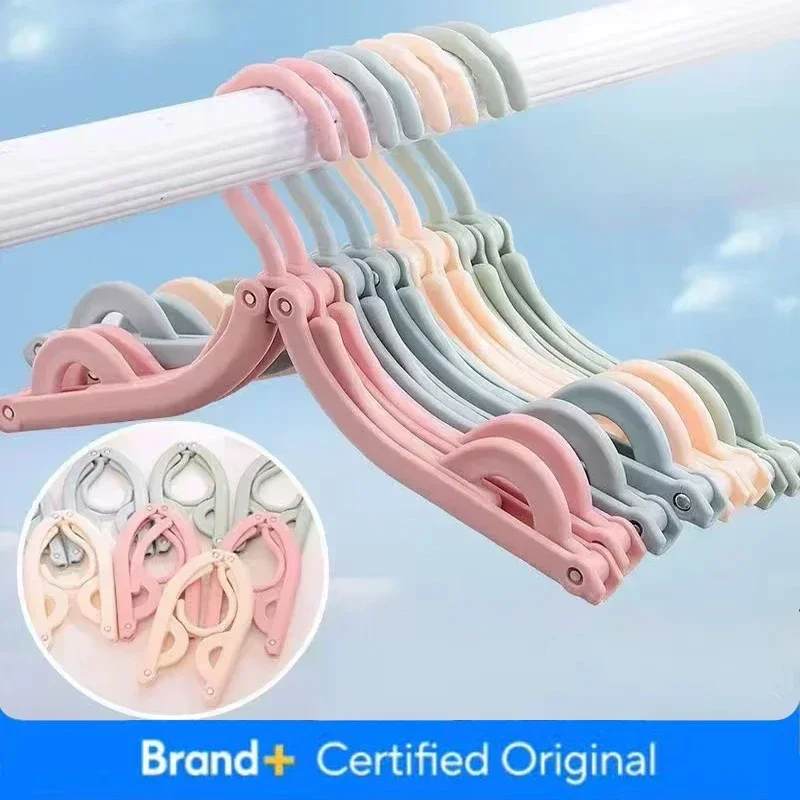 5pcs/50pcs Foldableable Portable Clothes Hanger Travel Portable Clothes Hanging Rack Multi-functional Storage Home Business Trip