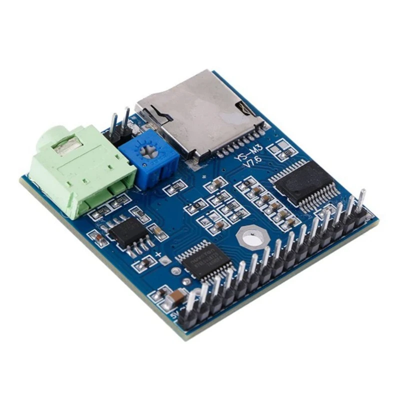 

Voice Playback Module Board, MP3 Voice Module SD/TF Voice Broadcast Trigger Player + Speaker