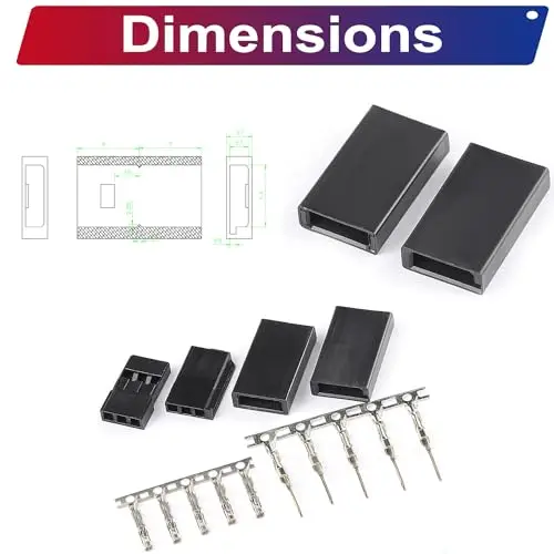 Kit connecteurs servo JST-SYP 2.5mm & 2.54mm mâle femelle 22AWG câbles
