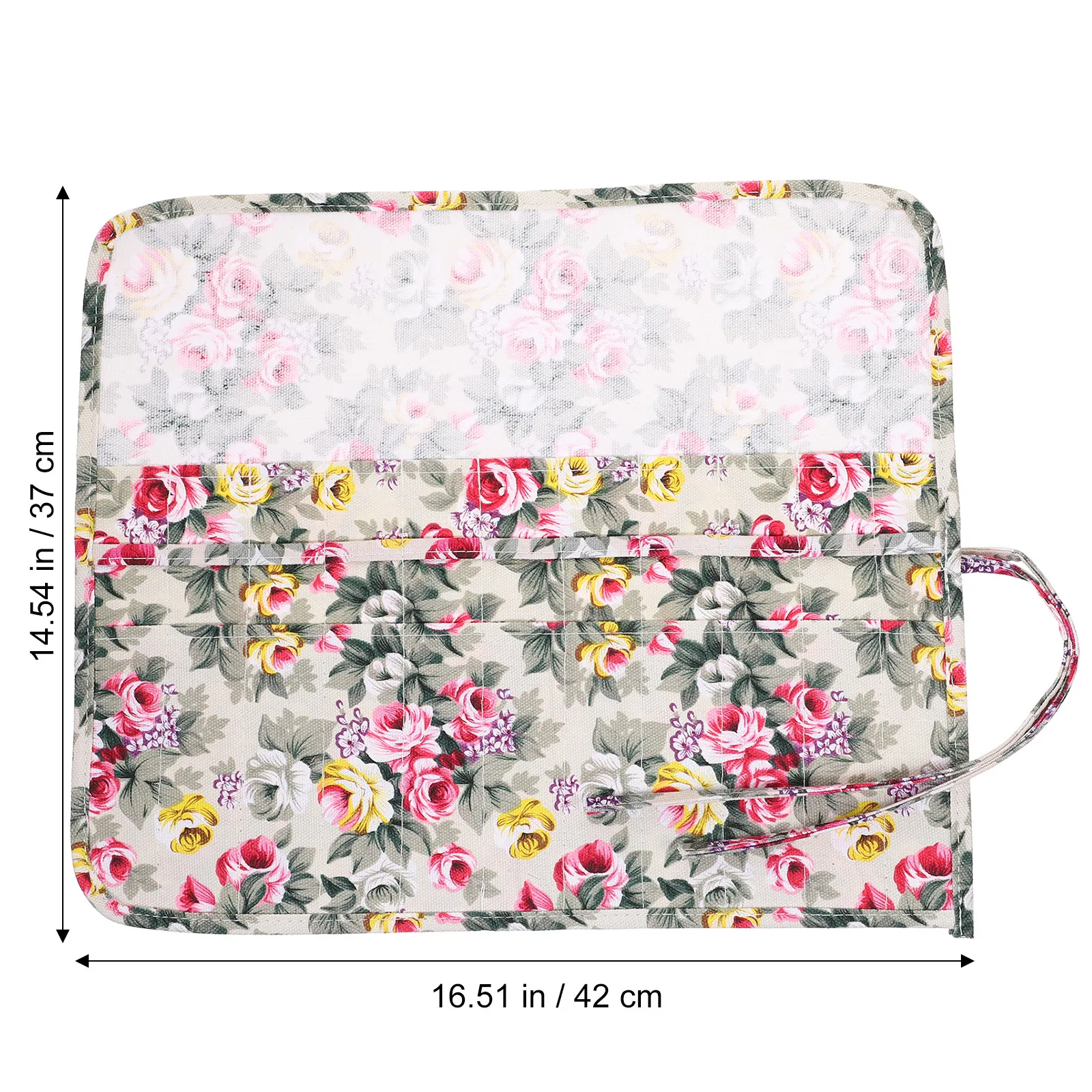 22 슬롯 브러시 롤업 캔버스 파우치 페인트 브러시 롤업 내구성 있는 보관 휴대용 아티스트 경량 페인팅 미술 용품
