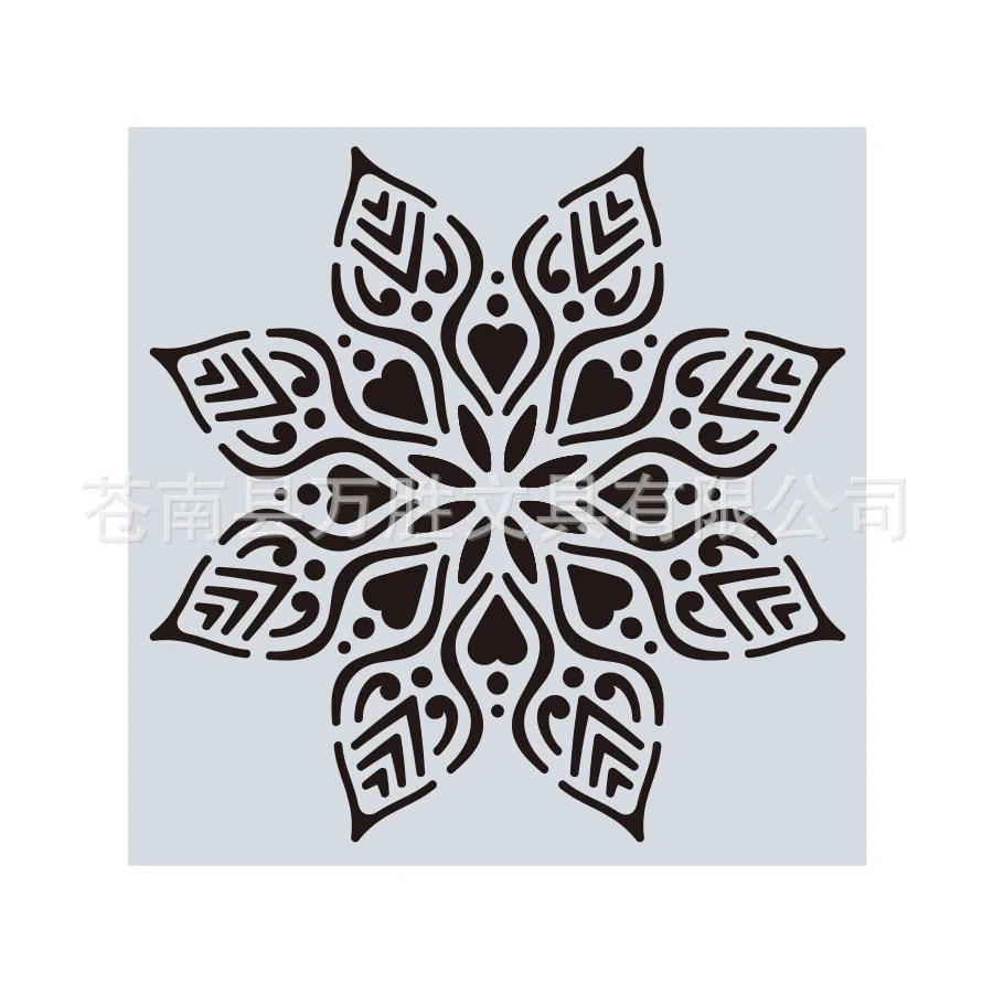Decorative Mandala Stencil Spray Painting Template - Durable, Washable DIY Window & Wall Decor Tool