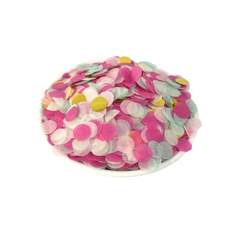 

10g/Pack 1cm Filling Paper Round Confetti Transparent Balloon Mixed Color Wedding Party Decoration