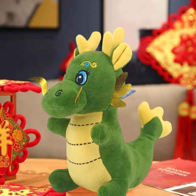 Jouet de beurre en peluche Dragon chinois, mascotte du zodiaque, dessin  animé, animal en peluche, décoration de festival, cadeau de nouvel an,  année 2024 - AliExpress