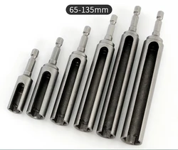 8mm~19mm Long Deep Open Socket Head Hex Nut Driver Electric Wrench Screwdriver Head Adapter Socket Kit 65mm-85mm Round Handle