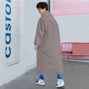 3-10PCS Disposable Adult Long Raincoat Windproof Hooded Rain Poncho Drawstring Long Hooded Rain Coats for Travel Emergency - Image 5