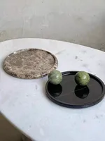Natural Marble Material Bathroom Perfume Tray Light Luxury Style Home Decoration Compote Jewelry Storage Art Photography Prop 2