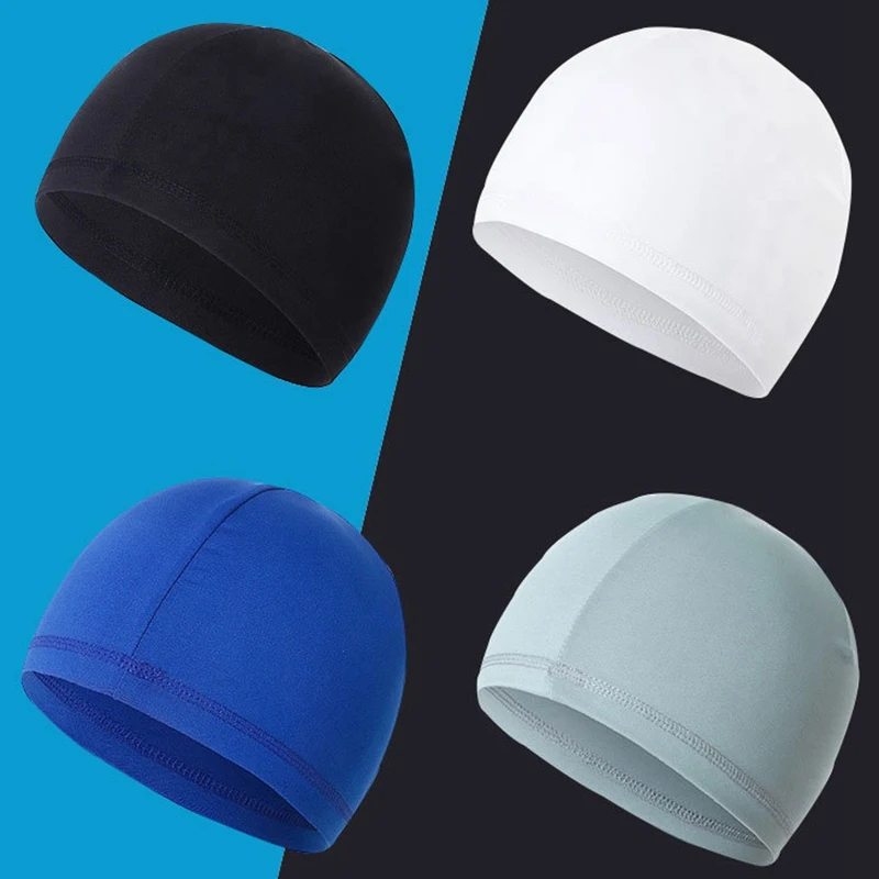 

Windproof Quick Drying Camouflage Ice Silk Helmet Lining Beanie Unisex Spring Summer Solid Color Cycling Caps Skull Cap