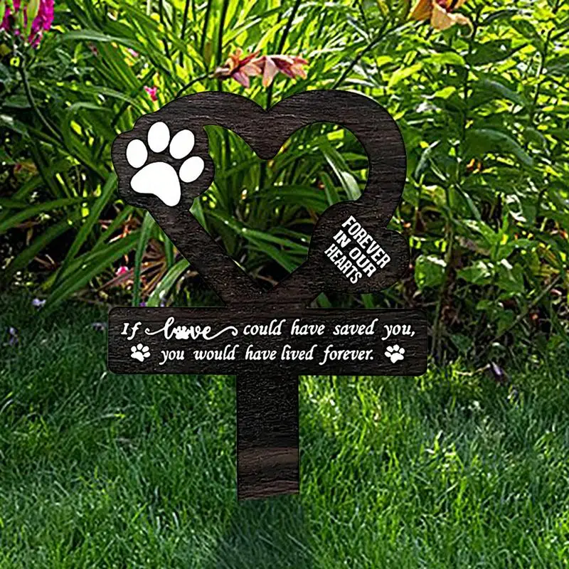 Pet Memorial Graves Markers Memorial Garden Cemetery Yard Decoration Dog Grave Stake Pet Loss Plaques Outdoors pet memorial stones