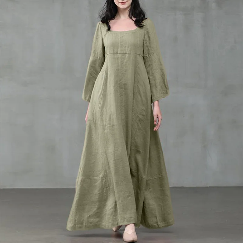 RAÏSSA - ROBE CHIC EN COTON-LIN NATUREL