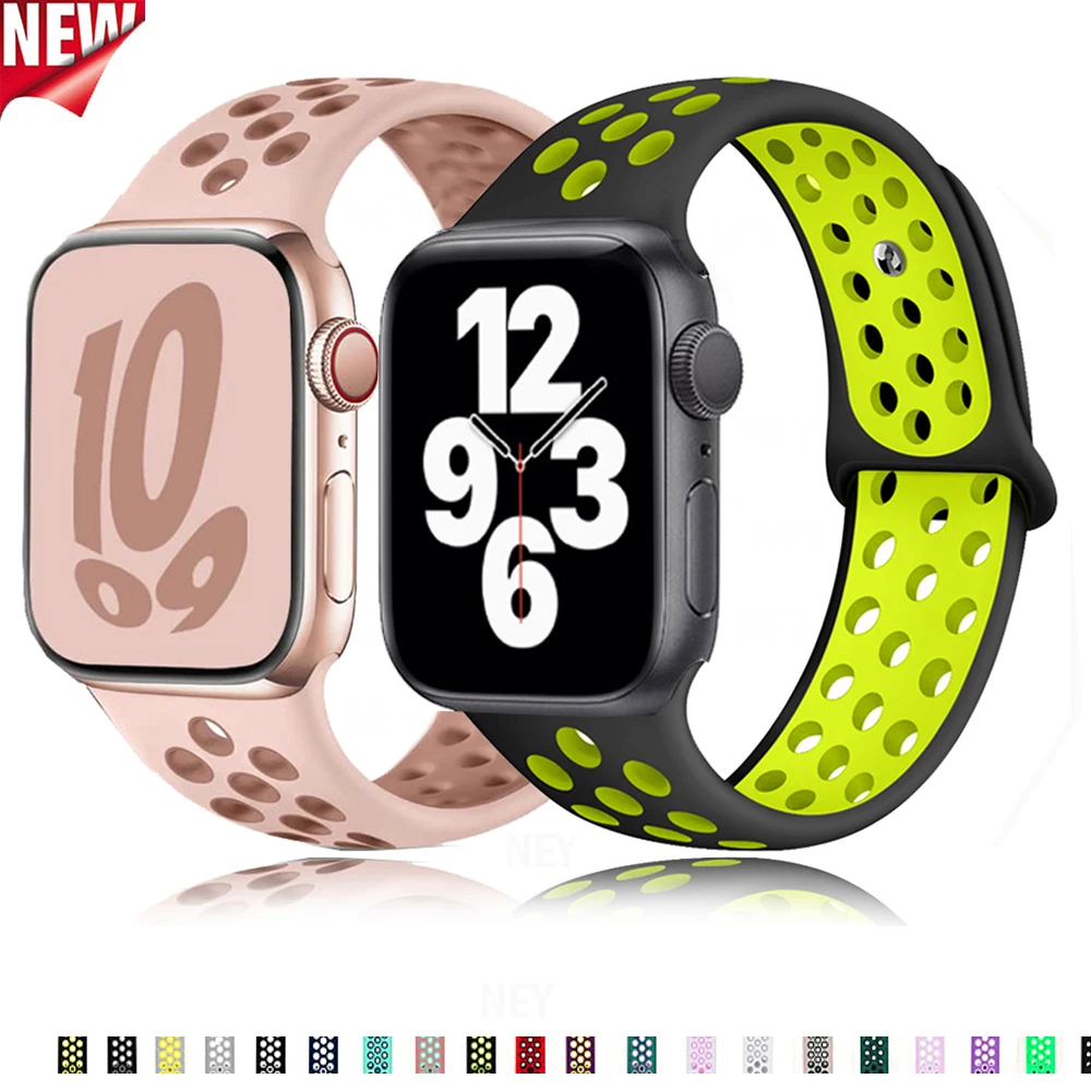 

Ремешок спортивный для Apple Watch Band Ultra 49 мм 44 мм 45 мм 38/40 мм/41 мм, силиконовый браслет Pride, correa iWatch Series 8 7 6 4 5 3 9 SE