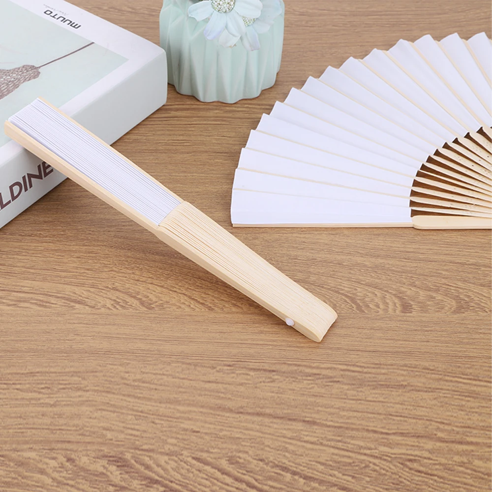 Paper Bamboo Folding Hand Fan Wedding Personalized Fans Party Decor Art Craft Chinese Dance Fan DIY Folding 1-50PCS folding fan hand fan