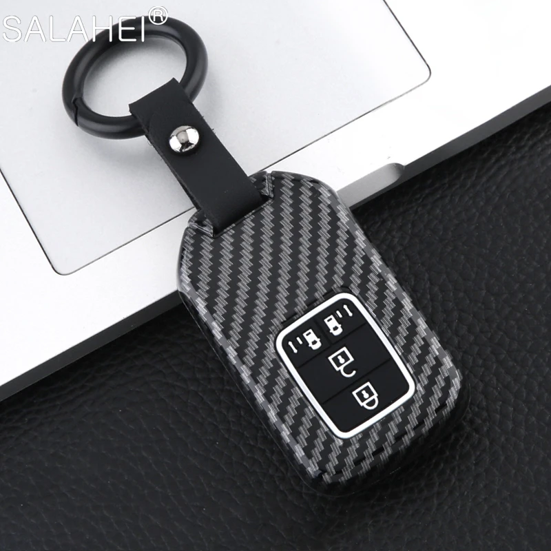 

ABS Car Smart Remote Key Case Cover Shell Fob For Honda Vezel City Civic Jazz BRV BR-V HRV Protector Keychain Accessories