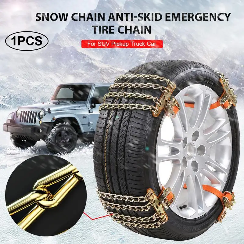 Car Tire Anti-skid Steel Chain Winter Spikes Cadenas Para Nieve Tire Chains Rain Winter Tool 4PCS for Car Truck SUV