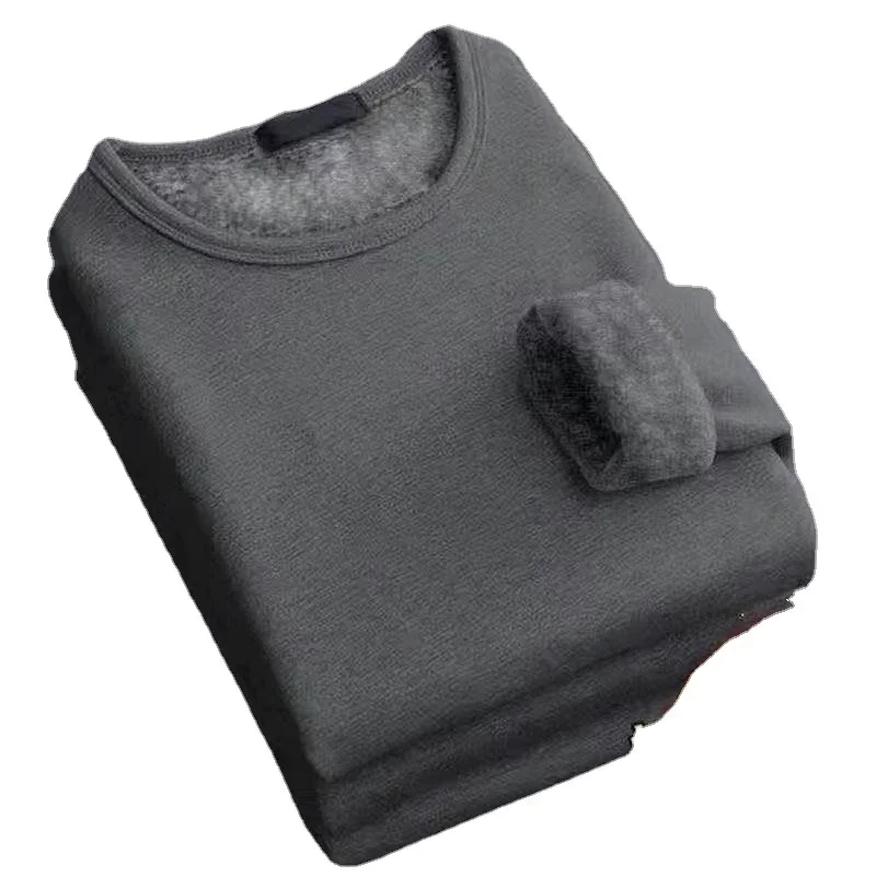 

Thermal Underwear Men Thermal Shirt Base Layer Long Sleeve T-shirt Velvet Warm Winter Bottom Tops