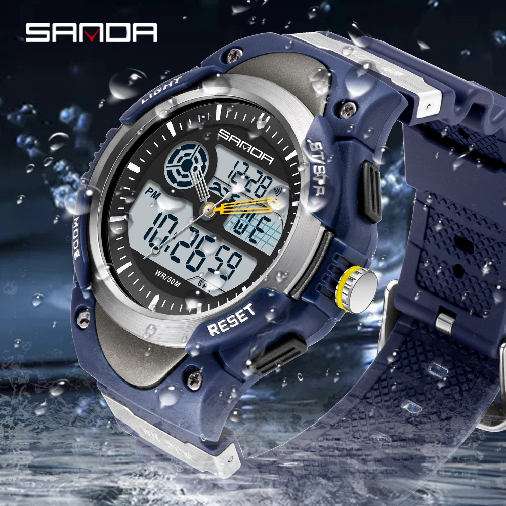 

Fashio Sport Digital Watch For Men Military Watches Swim Waterproof Man Clock Relogio Masculino Analog Led Electronic Wristwatch