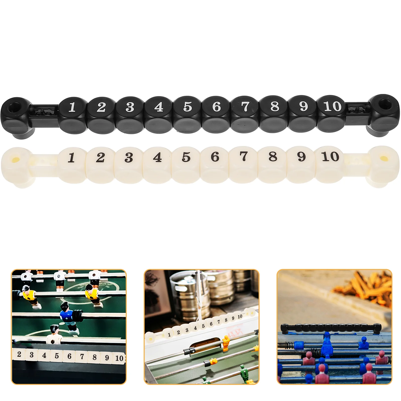 2Pcs Foosball Score Counters Multifunctional Scorekeeper Bars Table Football Scoring Markers 2pcs electronic counters display school game fingers counter ring type number tools household sewing knitting weave