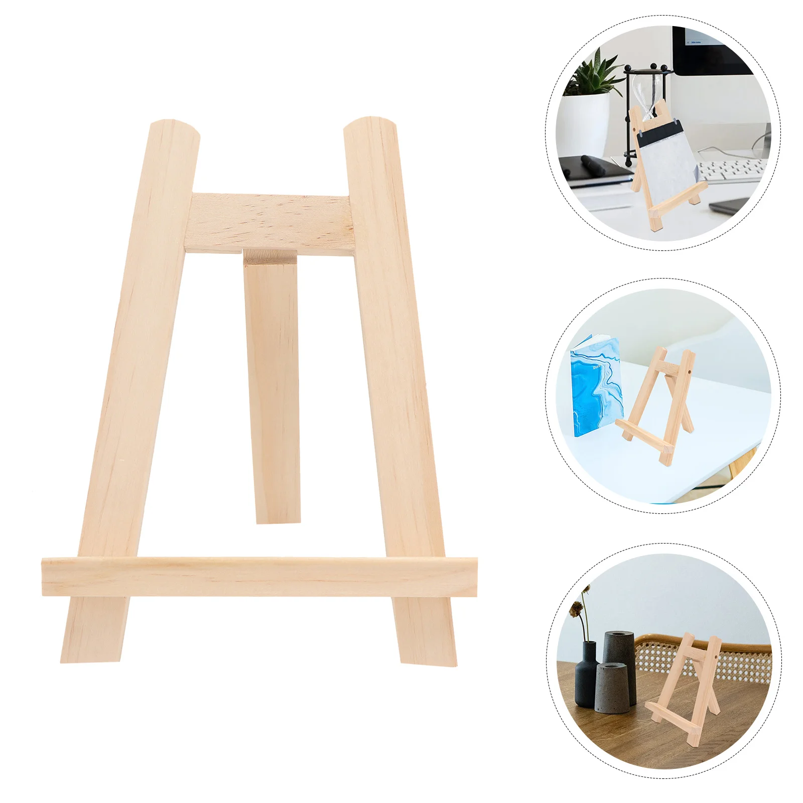 

Show Rack Photo Frame Bracket Wooden Painting Triangle Easel Tabletop Display Bamboo Child A-Frame