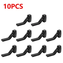 Dual Pack Wall Mount Guitar Hangers - Non - slip Holder Stands for Acoustic, Bass, and Ukulele (10 Pcs)