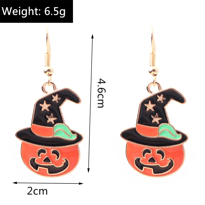 Cartoon Halloween Tropfen Ohrringe für Frauen Emaille Fledermaus Kürbis Geist baumeln Haken Ohrringe Mädchen Party Urlaub Schmuck Geschenke – Detail 2