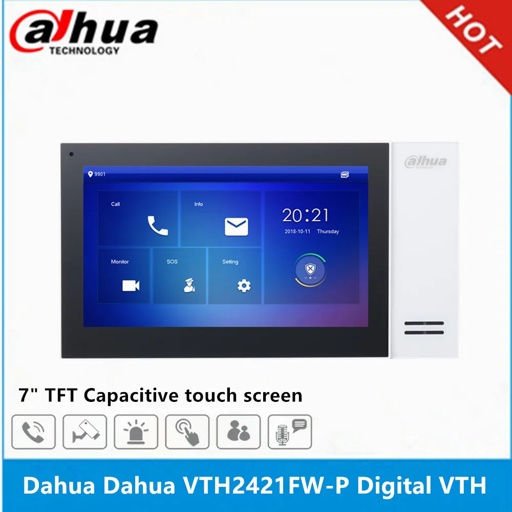 Dahua Digital VTH VTH2421FB-P VTH2421FW-P IPC surveillance Alarm integration High performance & Cost-effective Support POE door video intercom Door Intercom Systems