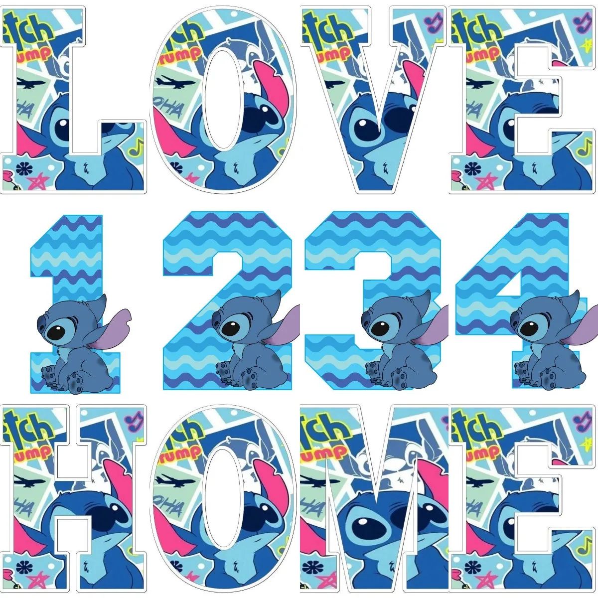 Disney Stitch Cross Stitch Kit Lettera Alfabeto Inglese Fai Da Te Diamante Rotondo Ricamo Kit Punto Croce Animale Mosaico Decor Regalo