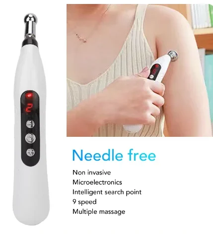 Portable Handheld High Frequency Skin Therapy Wand Machine for Acne Massage Skin Rejuvenation Tightening Wrinkle Reducing Tool