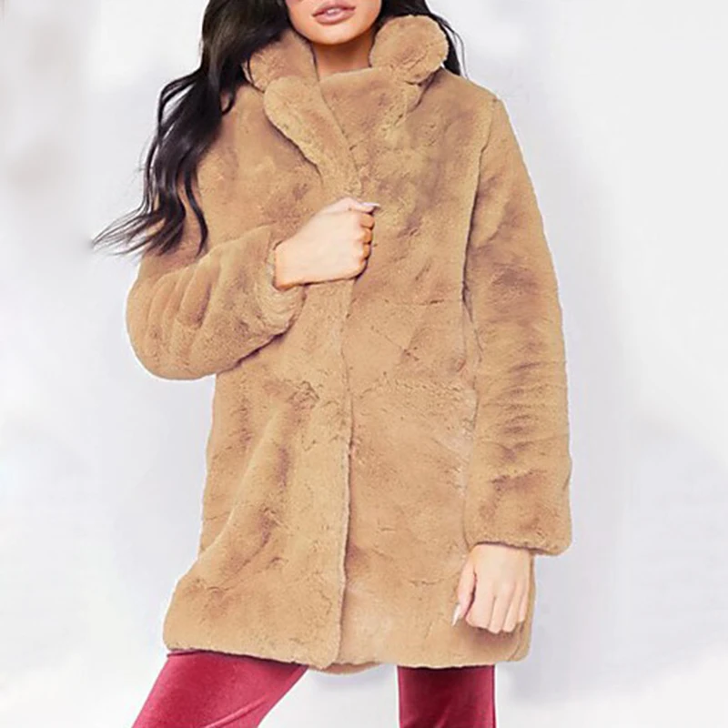 

WYWMY Faux Fur Coat Women Teddy Coat Jacket Streetwear Autumn Winter Warm Faux Fur Jacket Outerwear Female Fur Fluffy jacket