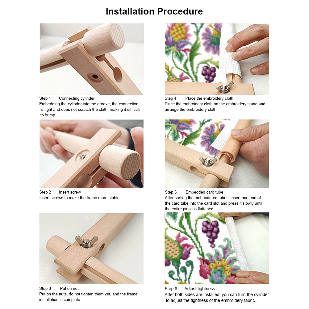 Cross Stitch Needlepoint Scroll Frame Needlepoint Embroidery Tapestry  Scroll Frame for Arts Crafts Sewing Needlework Supplies - AliExpress, image size:1001x1001