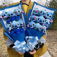 Cartoon Anime Stitch Plush Doll Toy Stuffed Animals Bouquet Gift Box Valentine's Day Christmas Graduation Birthday Gifts 2