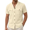 119384-48f9f6.jpg Short Sleeve Cotton Button Down Shirt - Premium Retro Hawaiian Resort-Ready Tee